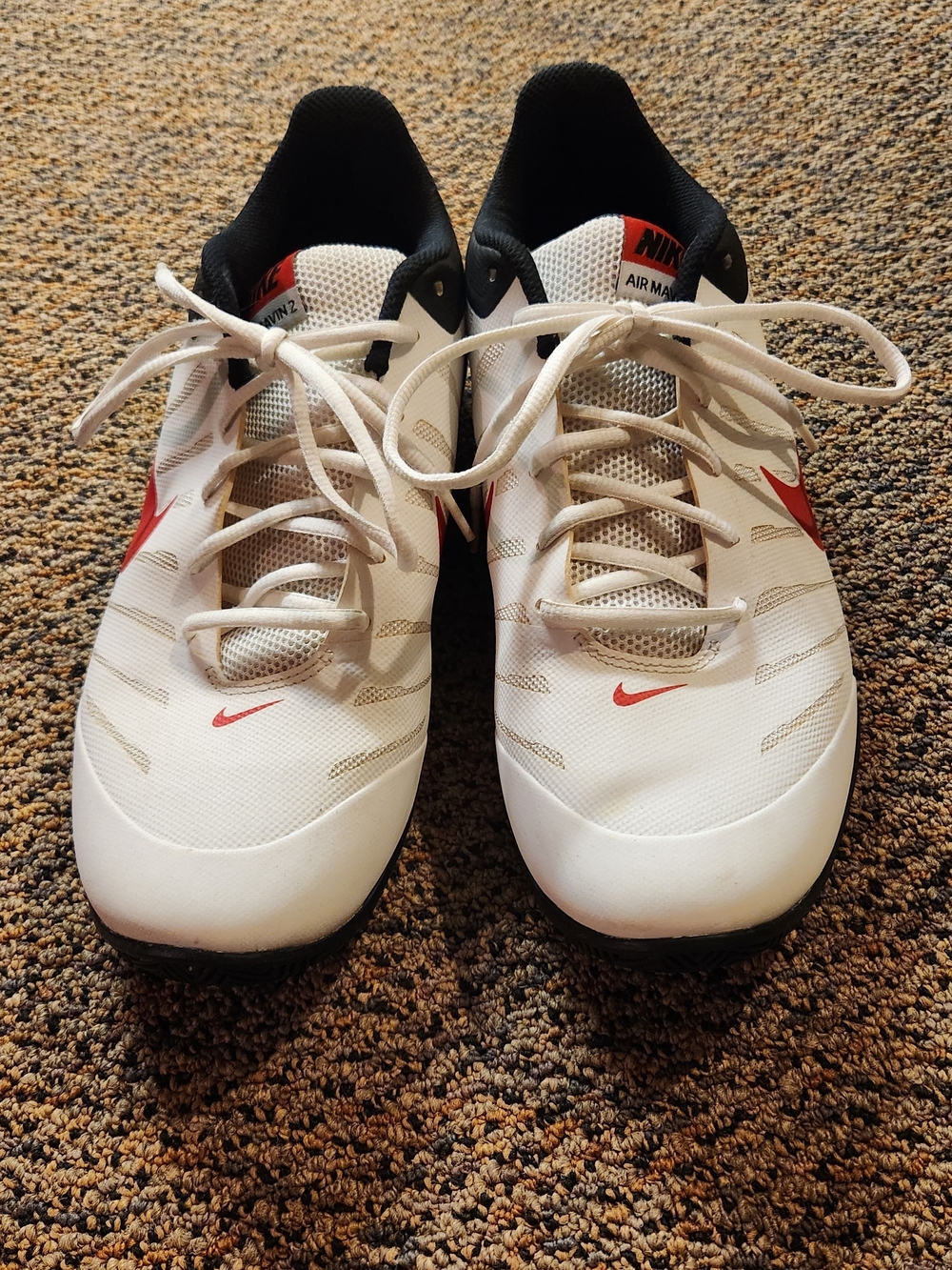 Nike Men’s White Athletic Trainers with Red Accents